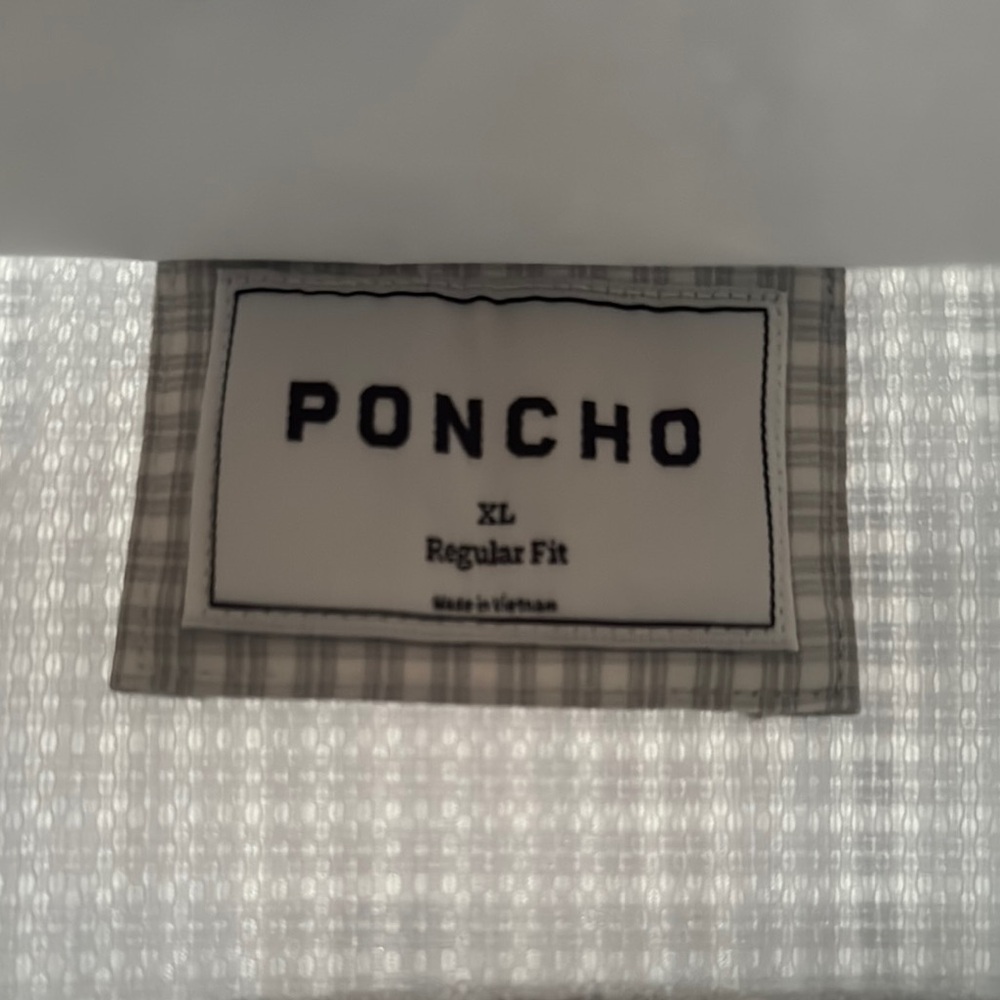 Poncho Men’s Short-Sleeve Light Green Plaid Button-Down Shirt - Picture 2 of 5